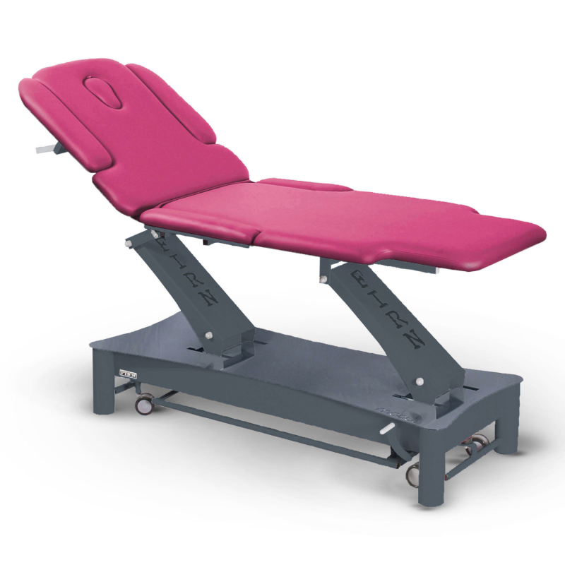 Table de massage électrique 2 plans kiné Modul Duo D1 FIRN sellerie rose framboise