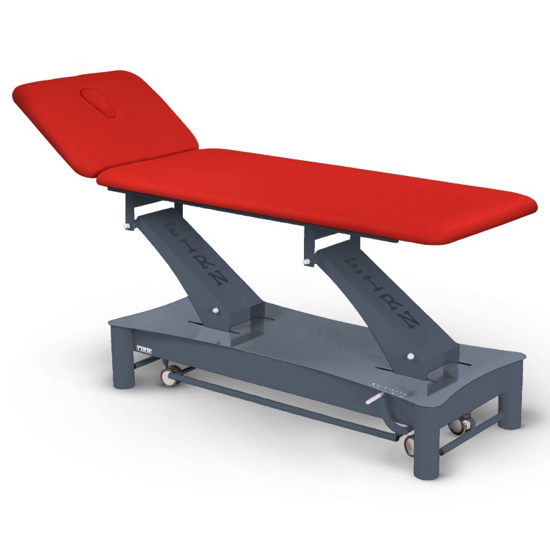 Table de massage électrique 2 plans kiné Modul Excel E1 FIRN sellerie rouge