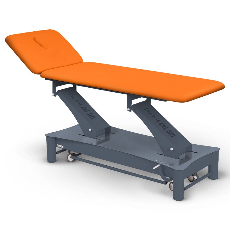 Table de massage électrique 2 plans kiné Modul Excel E1 FIRN sellerie orange