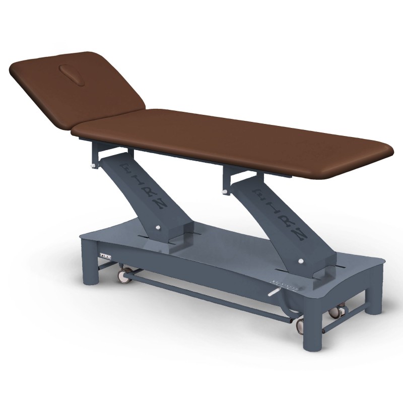 Table de massage électrique 2 plans kiné Modul Excel E1 FIRN sellerie marron