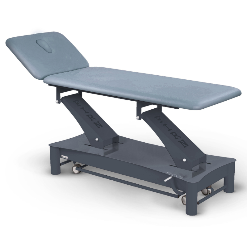 Table de massage électrique 2 plans kiné Modul Excel E1 FIRN sellerie gris titane