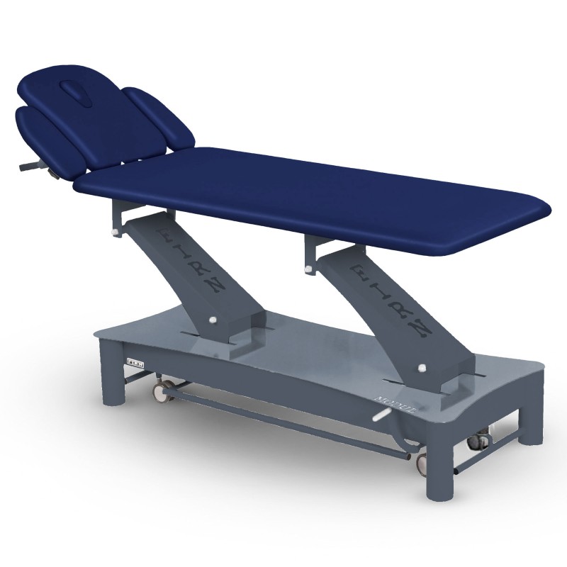 Table de massage électrique 2 plans kiné Modul Excel E3 FIRN sellerie bleu nuit