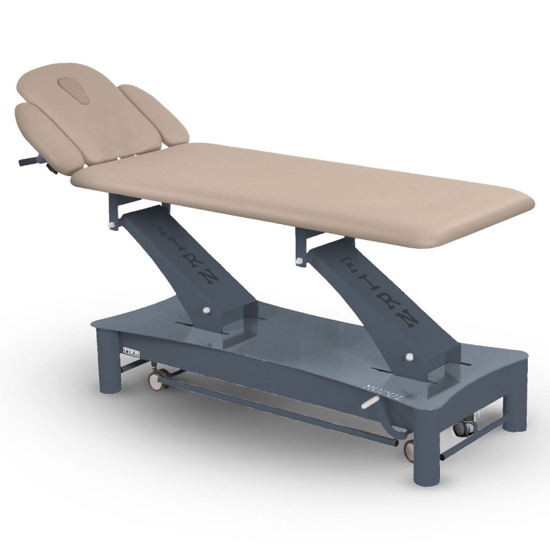Table de massage électrique 2 plans kiné Modul Excel E3 FIRN sellerie taupe