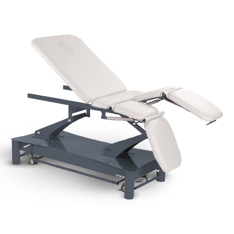 Table de massage électrique 6 plans kiné Modul Saxo FIRN sellerie blanche
