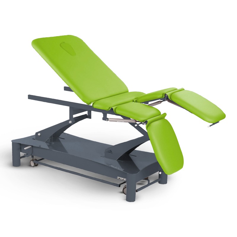 Table de massage électrique 6 plans kiné Modul Saxo FIRN sellerie vert anis