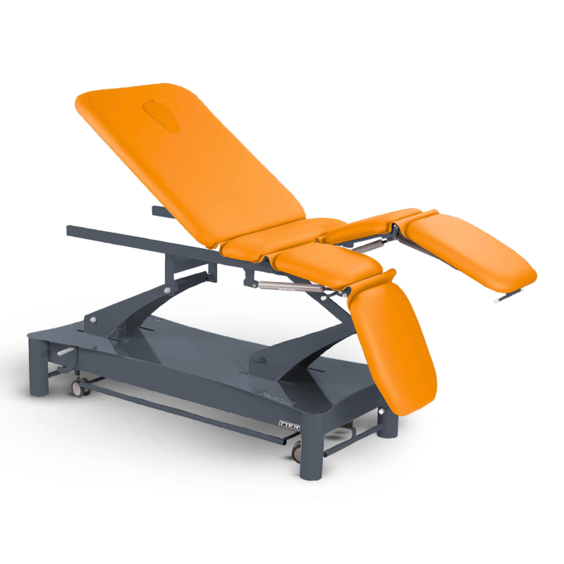 Table de massage électrique 6 plans kiné Modul Saxo FIRN sellerie jaune safran