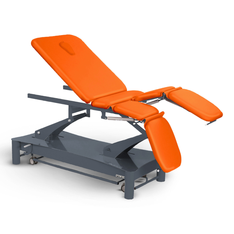 Table de massage électrique 6 plans kiné Modul Saxo FIRN sellerie orange