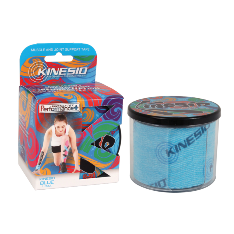 Kinesio Taping Performance Plus - Boîte de 4 rouleaux de tape bleu
