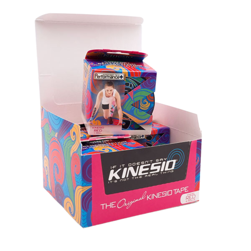 Kinesio Taping Performance Plus - Boîte de 4 rouleaux de tape rose