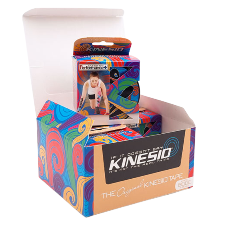 Kinesio Taping Performance Plus - Boîte de 4 rouleaux de tape beige
