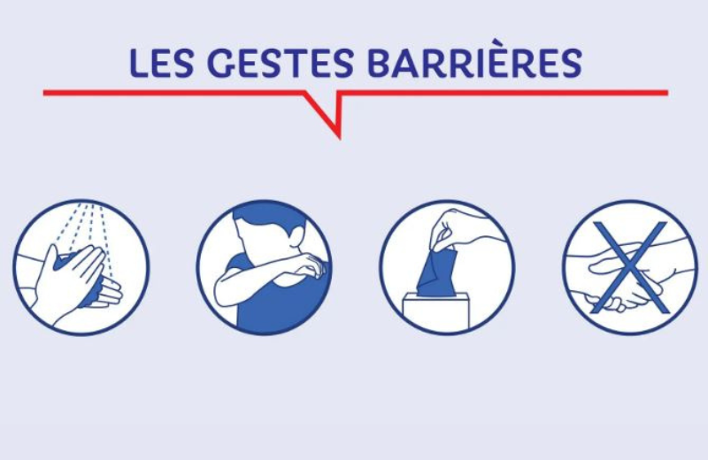 affiche les gestes barrières