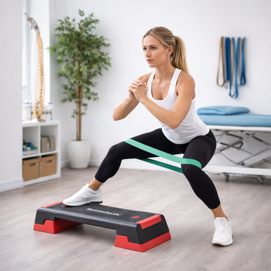 Vélo de rééducation pour la réathlétisation en kinésithérapie dans un cabinet kiné